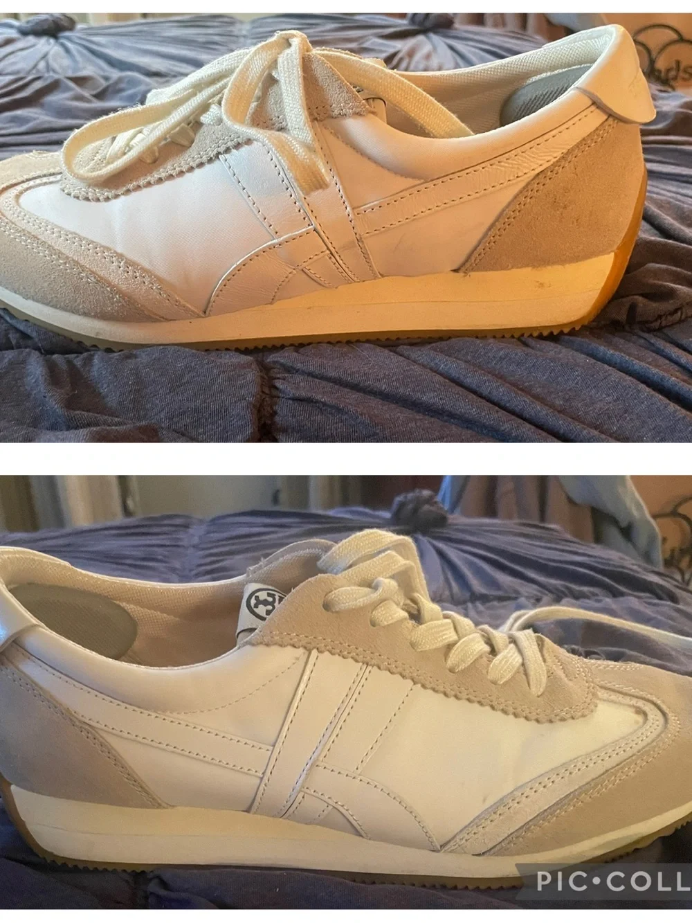 Tory Burch Hank Suede-Trim Sneakers- Sz. 9.5